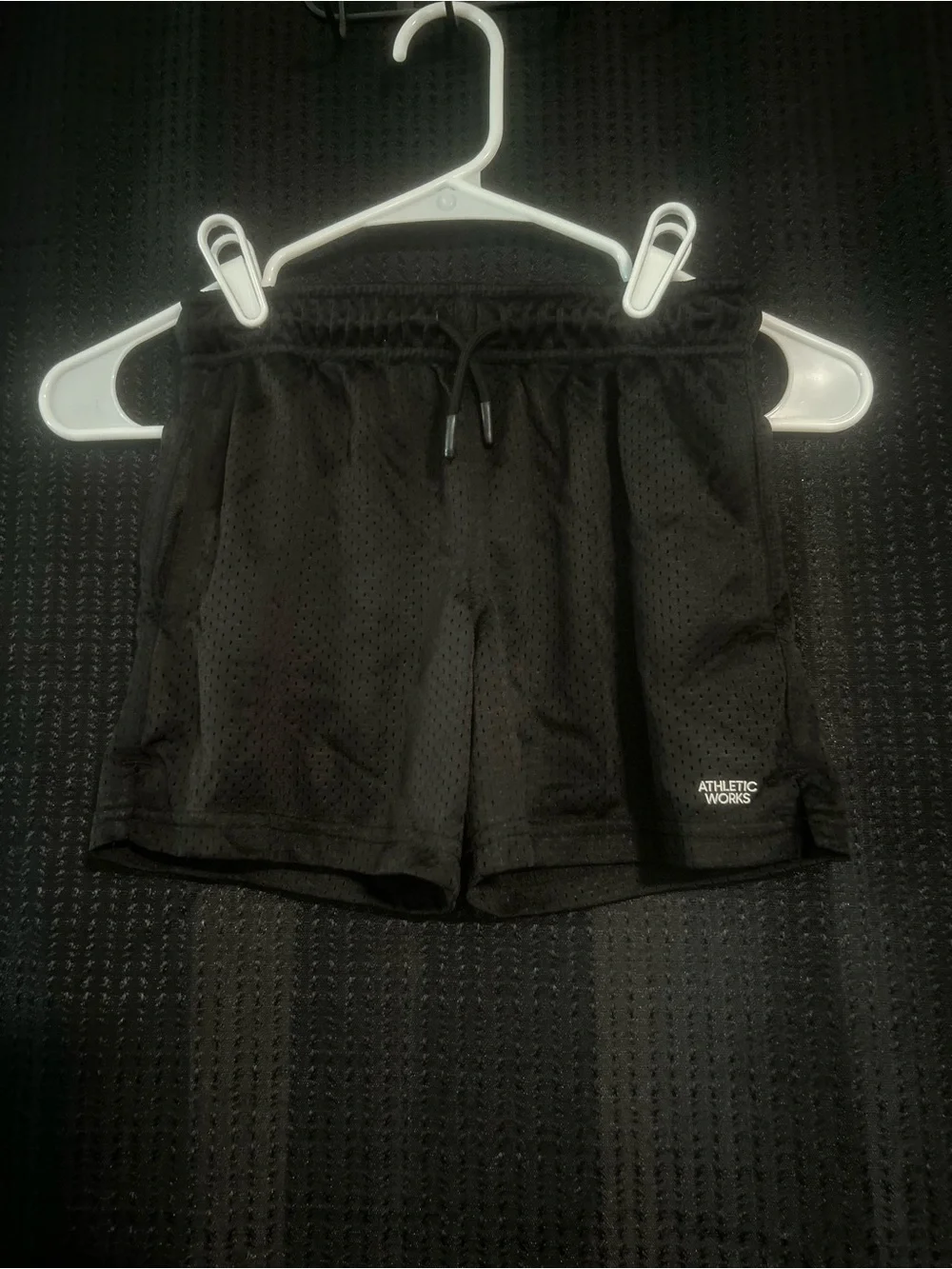 2 Pairs Athletic Works Mesh Drawstring Boy’s Shorts - Blue and Black Colors